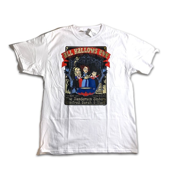 Hocus Pocus All Hallows Eve Sanderson Sisters T Shirt Sz L Halloween Amuck Amuck - Picture 1 of 4